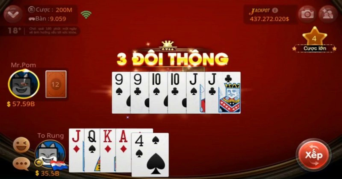 3 đôi thông chặt được gì? Các trường hợp 3 Đôi Thông chặt được bài